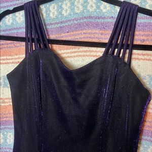 All That Jazz Chorus Line Company Shimmer Purple and Black Cocktail Dress